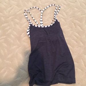 Athletic tank top with sports bra